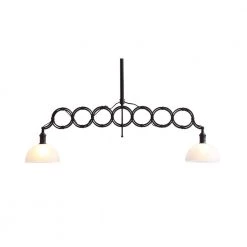 Jade 2-Light Antique Black Gold Ceiling Pendant by ZUO