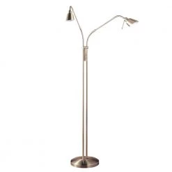 55 in. 2-Light Antique Brass Halogen Floor Lamp by Designers Choice Collection