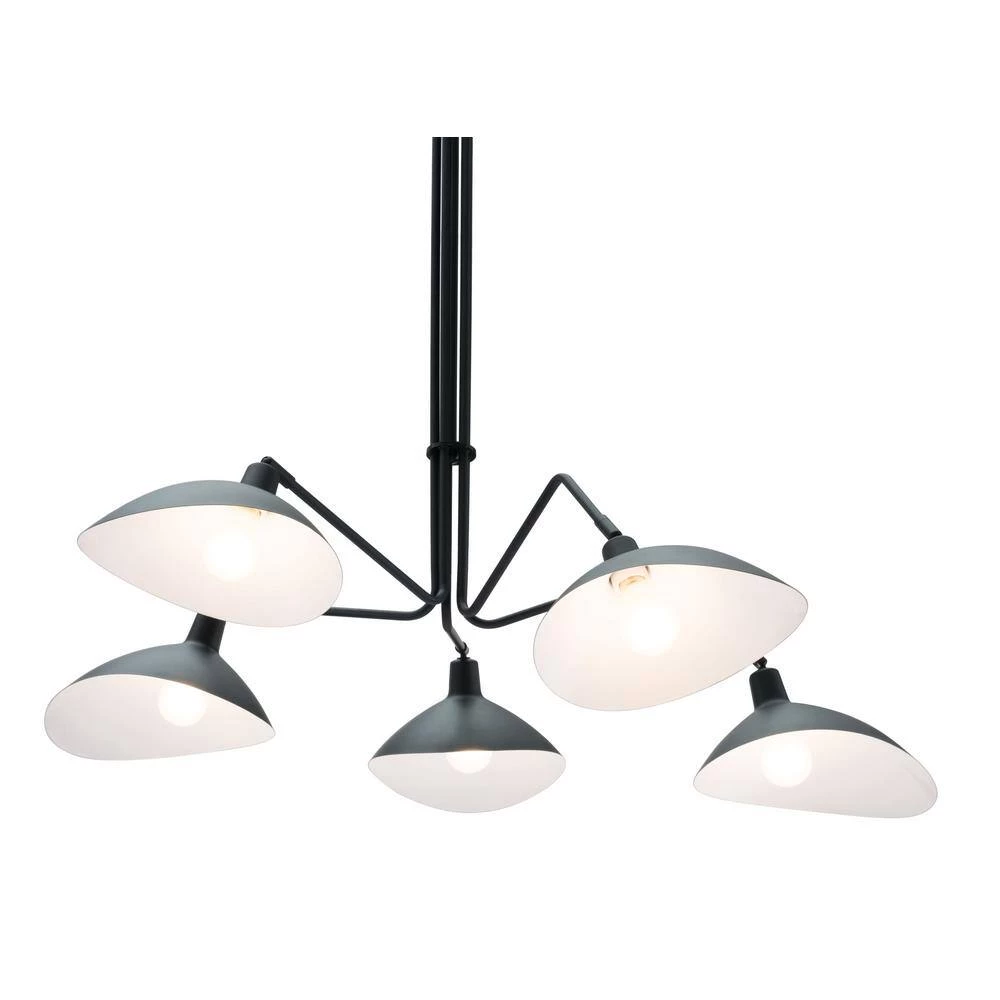 Desden 5-Light Black Pendant with Metal shade by ZUO 4 Desden 5-Light Black Pendant with Metal shade by ZUO - Image 4