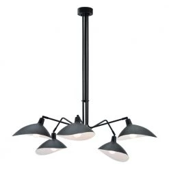 Desden 5-Light Black Pendant with Metal shade by ZUO