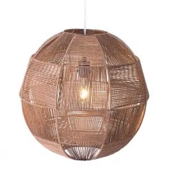 Florence 1 Light Brown Pendant with Polyester Shade by ZUO -Deals Juno Store brown zuo chandeliers 56094 fa 1000