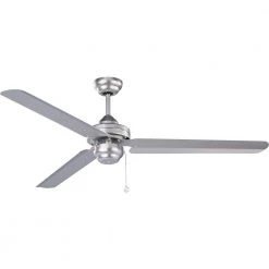 Studio-54 54 in. Brushed Steel Ceiling Fan by Designers Choice Collection