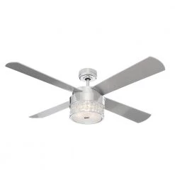 Celestra 52 in. Indoor Chrome and Optic Crystal LED Ceiling Fan with Light Kit and Wall Control by Designers Choice Collection -Deals Juno Store chrome designers choice collection ceiling fans with lights ac20952l ch a0 1000