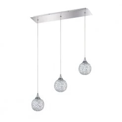 Solaro Series 3-Light Chrome Pendant Bar by Designers Choice Collection
