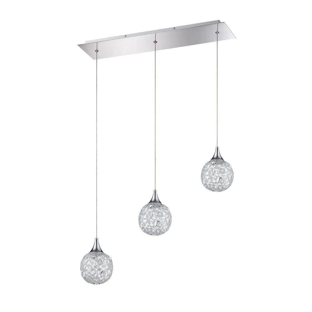 Solaro Series 3-Light Chrome Pendant Bar by Designers Choice Collection 1 Solaro Series 3-Light Chrome Pendant Bar by Designers Choice Collection