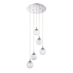 FYBRA Series 5-Light Chrome Pendant by Designers Choice Collection