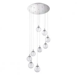 FYBRA Series 9-Light Chrome Pendant by Designers Choice Collection