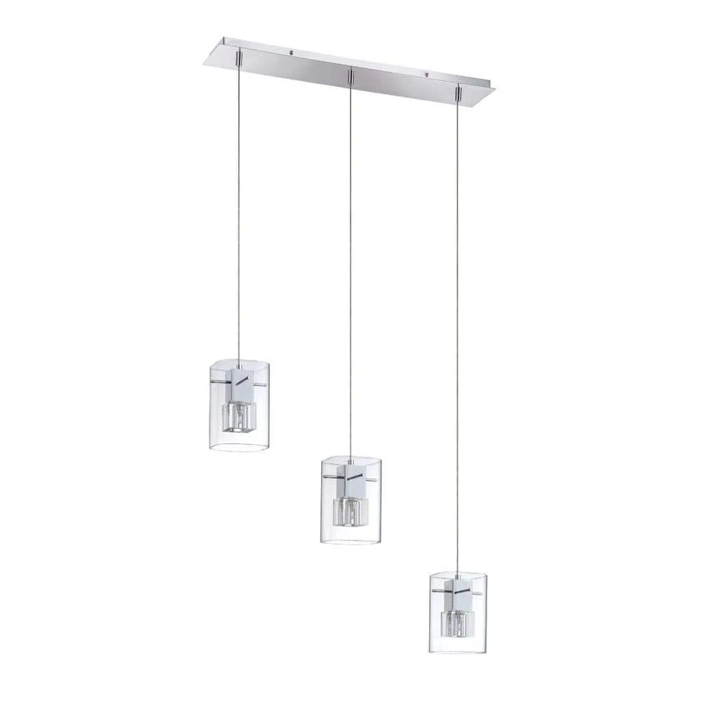 Metro Series 3-Light Chrome Pendant Bar by Designers Choice Collection 1 Metro Series 3-Light Chrome Pendant Bar by Designers Choice Collection