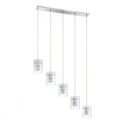 Metro Series 5-Light Chrome Pendant Bar by Designers Choice Collection