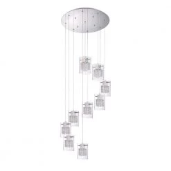 Politan Series 9-Light Chrome Pendant Pan by Designers Choice Collection