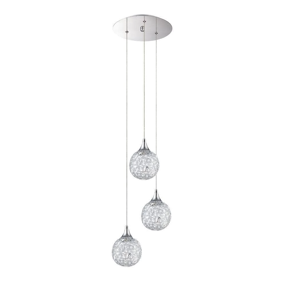 SOLARO Series 3-Light Chrome Pendant by Designers Choice Collection 1 SOLARO Series 3-Light Chrome Pendant by Designers Choice Collection
