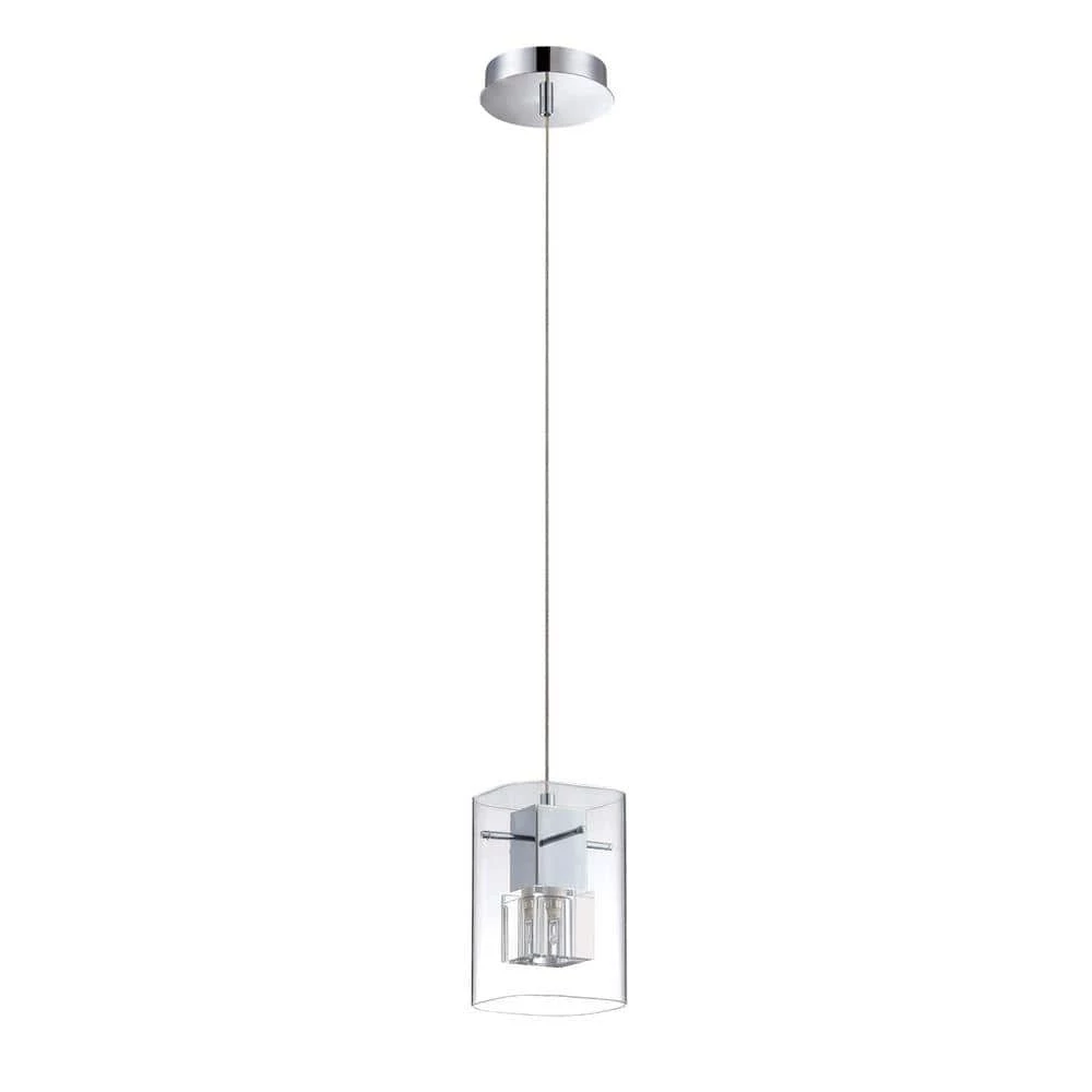 Metro Series 1-Light Chrome Pendant by Designers Choice Collection 1 Metro Series 1-Light Chrome Pendant by Designers Choice Collection