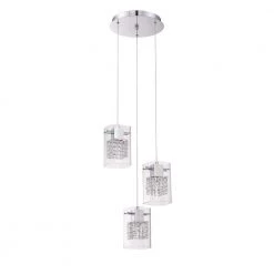 Politan Series 3-Light Chrome Pendant Pan by Designers Choice Collection