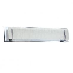 Aurora Series 5-Light Chrome Vanity Light with Linen Glass by Designers Choice Collection