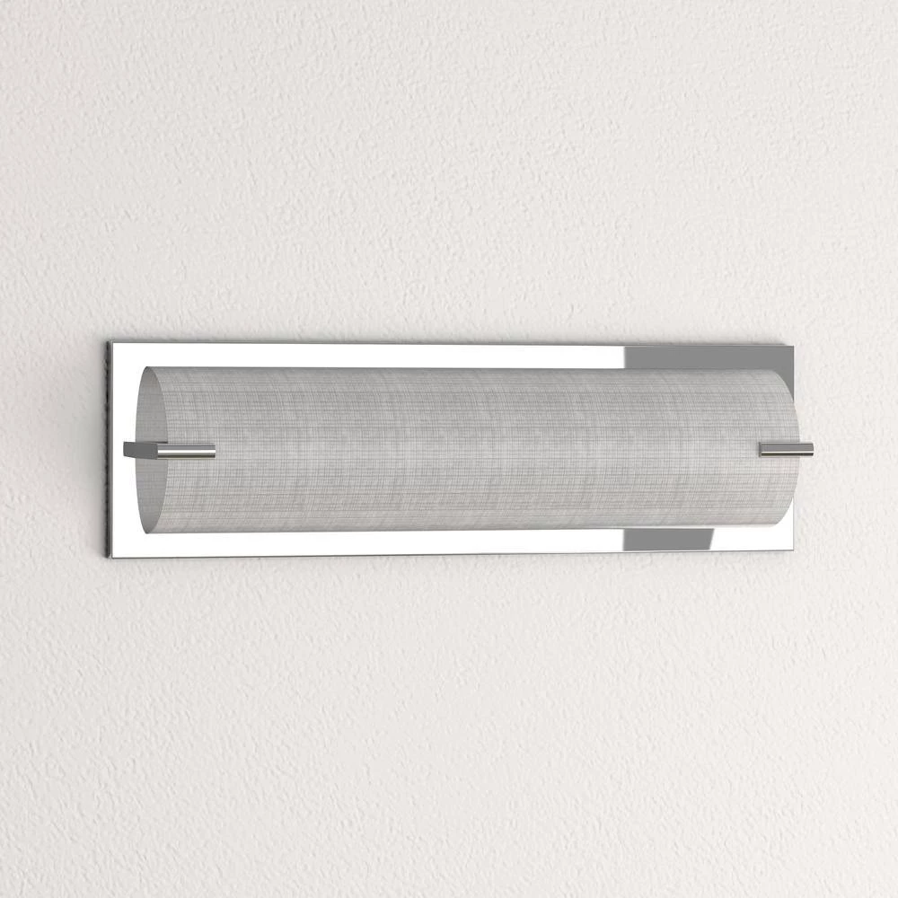 Paramount Series 4-Light Chrome Vanity Light with Linen Glass Shade by Designers Choice Collection 6 Paramount Series 4-Light Chrome Vanity Light with Linen Glass Shade by Designers Choice Collection - Image 6