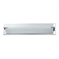 Paramount Series 4-Light Chrome Vanity Light with Linen Glass Shade by Designers Choice Collection