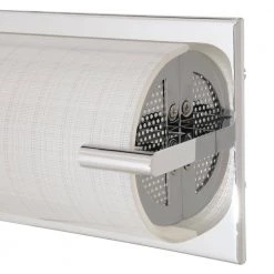 Paramount Series 5-Light Chrome Vanity Light with Linen Glass Shade by Designers Choice Collection -Deals Juno Store chrome designers choice collection vanity lighting vf2500 5l ch 40 1000