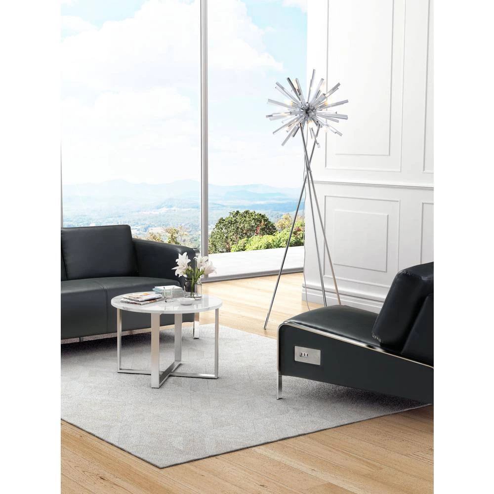 Savoy 70.9 in. Chrome Floor Lamp by ZUO 4 Savoy 70.9 in. Chrome Floor Lamp by ZUO - Image 4