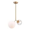 Constance 2-Light Gold Chandelier with Tempered Glass Shade by ZUO