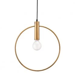 Irenza 1-Light Gold Pendant by ZUO -Deals Juno Store gold zuo chandeliers 56116 44 1000