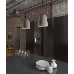 Fortune Concrete Gray Ceiling Lamp by ZUO 13 Fortune Concrete Gray Ceiling Lamp by ZUO -Deals Juno Store gray zuo pendant lights 50205 31 1000