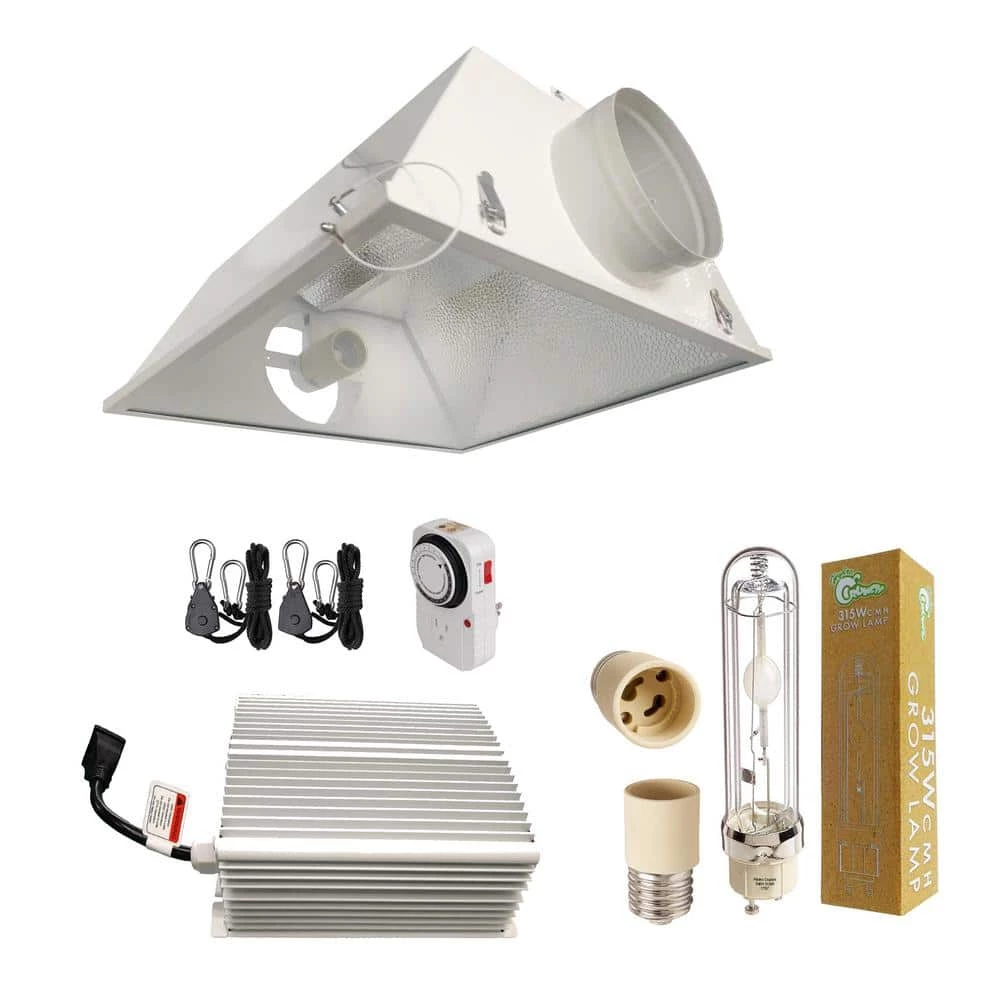 315-Watt CMH Ceramic Metal Halide Grow Light System with 6 in. Large Air Cooled Reflector by Hydro Crunch 1 315-Watt CMH Ceramic Metal Halide Grow Light System with 6 in. Large Air Cooled Reflector by Hydro Crunch