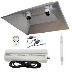 1000-Watt Double Ended HPS 120/240-Volt Grow Light System with DE XXL Open Hood Grow Light Reflector by Hydro Crunch