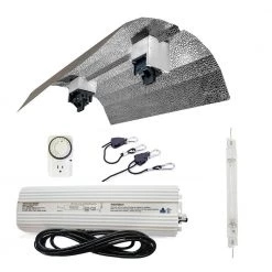 1000-Watt Double Ended HPS 120-Volt/240-Volt Grow Light System with DE Basic Wing Grow Light Reflector by Hydro Crunch