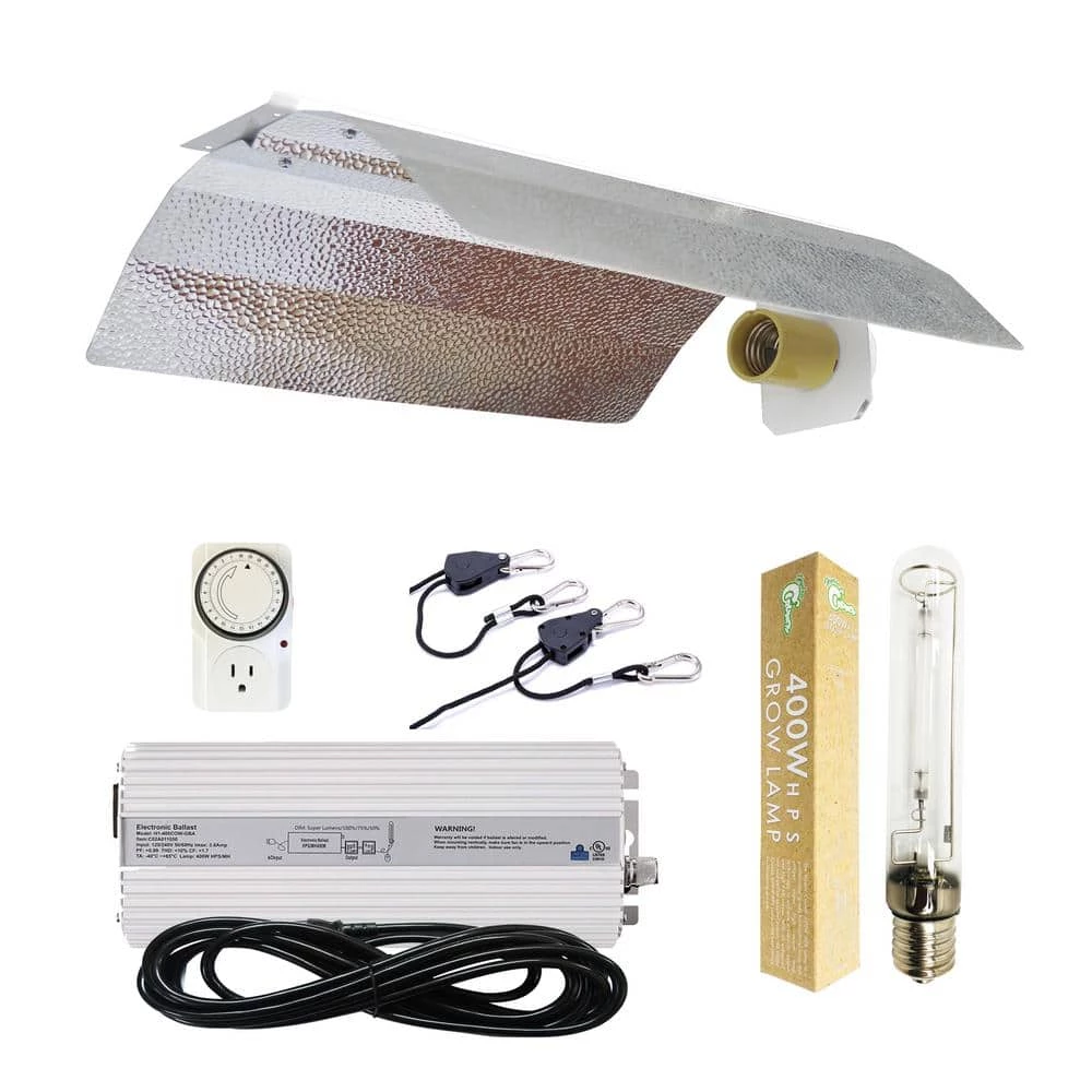 400-Watt HPS Grow Light System with Basic Wing Reflector by Hydro Crunch 1 400-Watt HPS Grow Light System with Basic Wing Reflector by Hydro Crunch