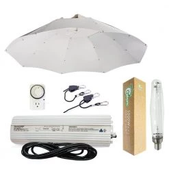 1000-Watt HPS Grow Light System with 42 in. Parabolic Vertical Umbrella Hood Reflector by Hydro Crunch