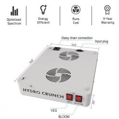 1200-Watt Equivalent Veg/Bloom Full Spectrum LED Plant Grow Light Fixture with Grow Tent and Ventilation System by Hydro Crunch -Deals Juno Store hydro crunch grow light kits tkled 48x48x80 1f 1000