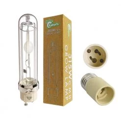 315-Watt 3100K Master Color CMH Ceramics Metal Halide Grow Light Bulb with E39 Conversion Socket Adapter by Hydro Crunch