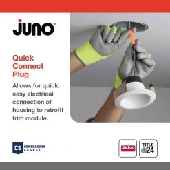 Contractor Select QC4 Quick Connect 4 in. IC Rated New Construction Recessed Housing (6-Pack) by Juno -Deals Juno Store juno recessed lighting housings qc4 w g cp6 1d 1000