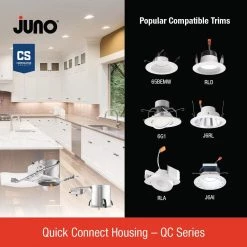 Contractor Select QC4R Quick Connect 4 in. IC Rated Remodel Recessed Housing (6-Pack) by Juno -Deals Juno Store juno recessed lighting housings qc4r w g cp6 1d 1000