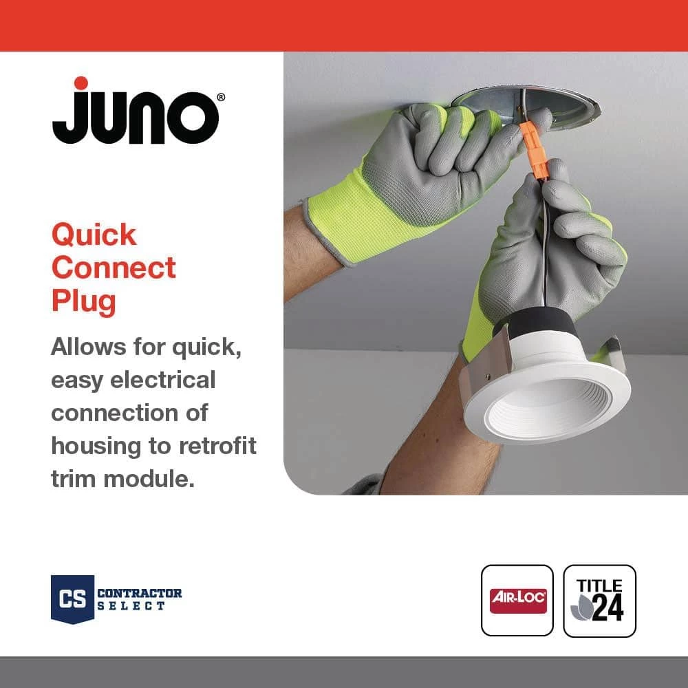 Contractor Select QC6R Quick Connect 6 in. IC Rated Remodel Recessed Housing (6-Pack) by Juno 3 Contractor Select QC6R Quick Connect 6 in. IC Rated Remodel Recessed Housing (6-Pack) by Juno - Image 3