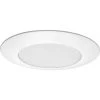 Contractor Select 6 in. White Recessed Strippled Opal Lens Shower with Reflector Trim by Juno