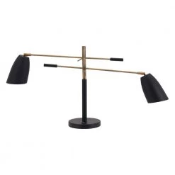 28.1 in. Tanner Matt Black and Brass Table Lamp by ZUO 9 28.1 in. Tanner Matt Black and Brass Table Lamp by ZUO -Deals Juno Store matt black brass zuo table lamps 56078 44 1000