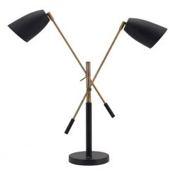28.1 in. Tanner Matt Black and Brass Table Lamp by ZUO 7 28.1 in. Tanner Matt Black and Brass Table Lamp by ZUO -Deals Juno Store matt black brass zuo table lamps 56078 4f 1000
