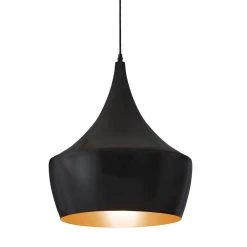 Copper 1-Light Matte Black Ceiling Pendant by ZUO