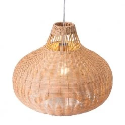 Vincent 1-Light Natural Pendant with Polyester Shade by ZUO