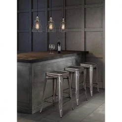 Adamite Nickel Ceiling Lamp by ZUO -Deals Juno Store nickel zuo pendant lights 98256 31 1000