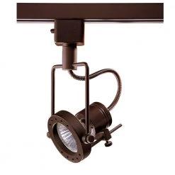 Series 4 Line-Voltage GU-10 Oil-Rubbed Bronze Track Lighting Fixture by Designers Choice Collection