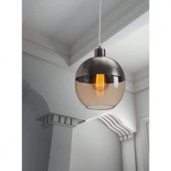 Trente 9.8 in. Satin and Amber Ceiling Lamp by ZUO -Deals Juno Store satin amber zuo pendant lights 50315 31 1000