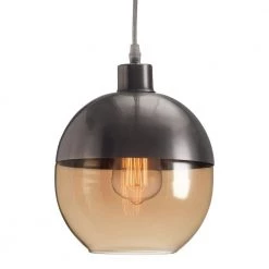 Trente 9.8 in. Satin and Amber Ceiling Lamp by ZUO -Deals Juno Store satin amber zuo pendant lights 50315 c3 1000