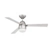Antron 42 in. Satin Nickel LED Ceiling Fan with Light Kit and Remote Control by Designers Choice Collection