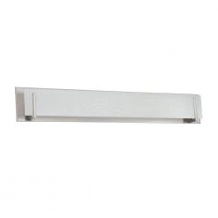 Aurora Series 7-Light Satin Nickel Vanity Light with Linen Glass by Designers Choice Collection