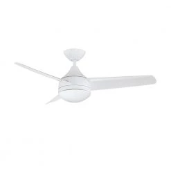 Moderno 42 in. White LED Ceiling Fan with Light and Wall Switch by Designers Choice Collection