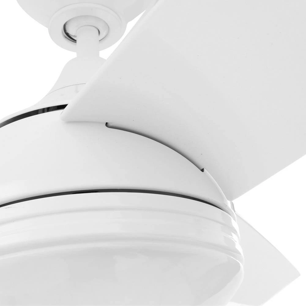 Moderno 42 in. White LED Ceiling Fan with Light and Wall Switch by Designers Choice Collection 4 Moderno 42 in. White LED Ceiling Fan with Light and Wall Switch by Designers Choice Collection - Image 4