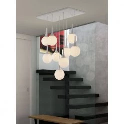 Epsilon 9-Light White Ceiling Pendant by ZUO 5 Epsilon 9-Light White Ceiling Pendant by ZUO -Deals Juno Store white zuo chandeliers 50088 31 1000